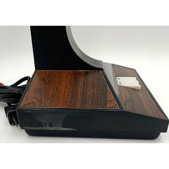 Vintage 18" MCM Desk Lamp 1979 Inter-World #402 Gooseneck Woodgrain/Metal Tested - Picture 13 of 16